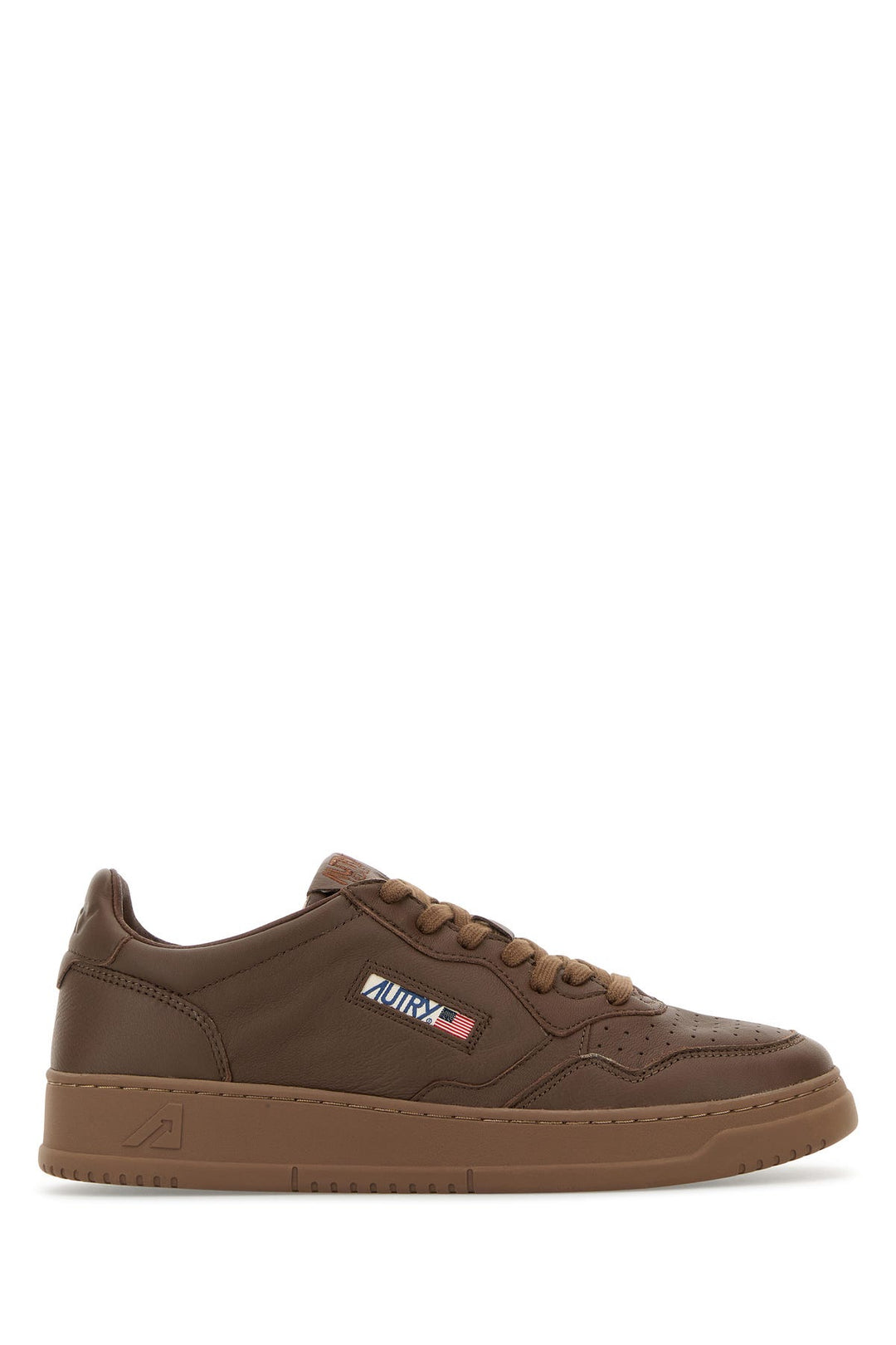 Brown leather Medalist sneakers