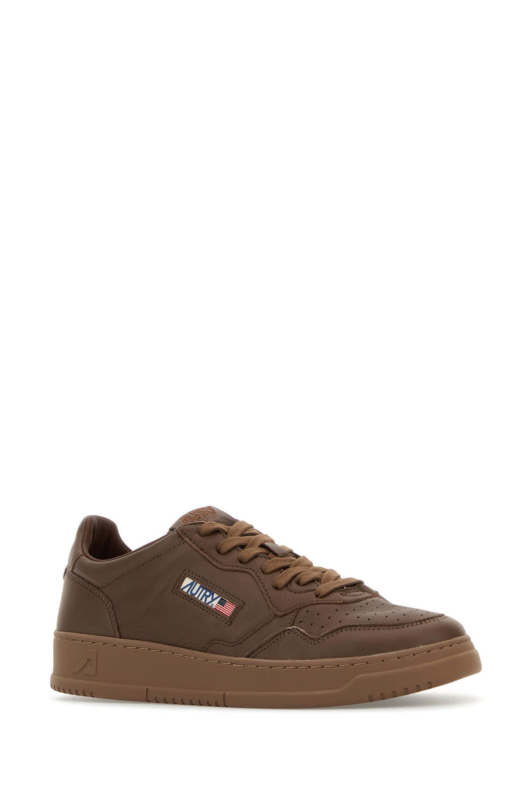 Brown leather Medalist sneakers