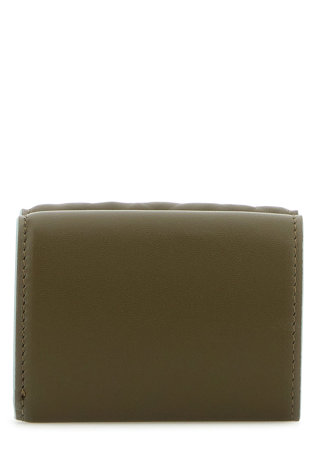 Army green leather Baguette wallet