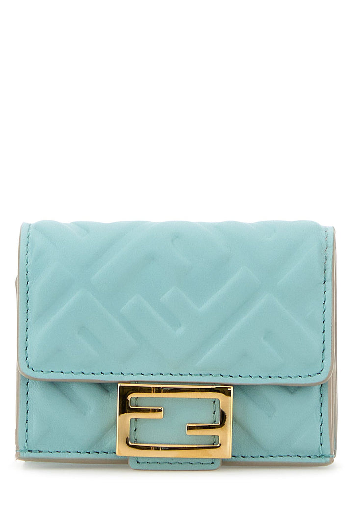 Light blue leather Baguette wallet