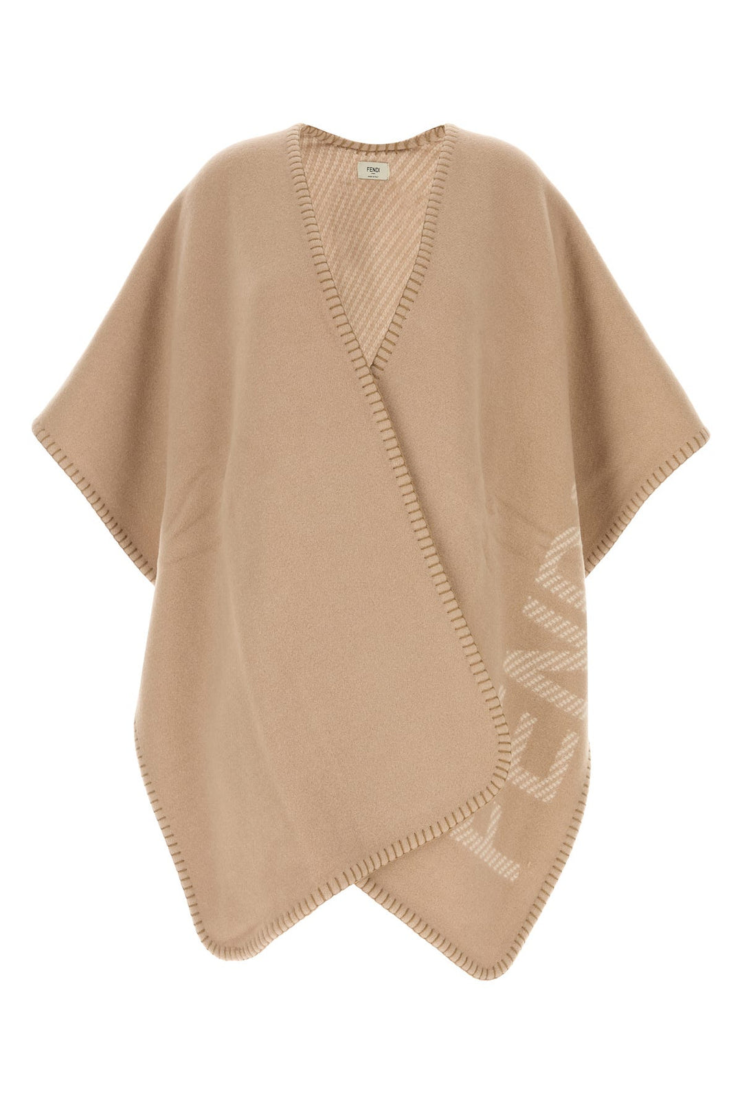 Antiqued pink wool blend cape