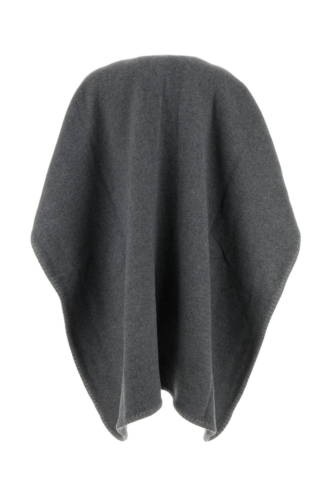 Dark grey wool blend cape