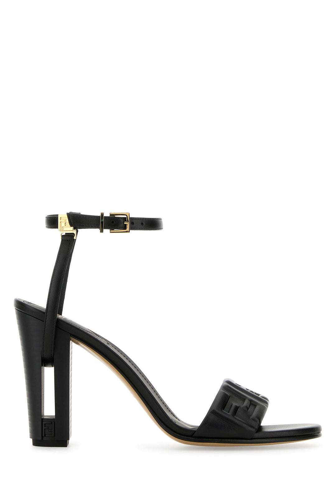 Black leather Delfina sandals