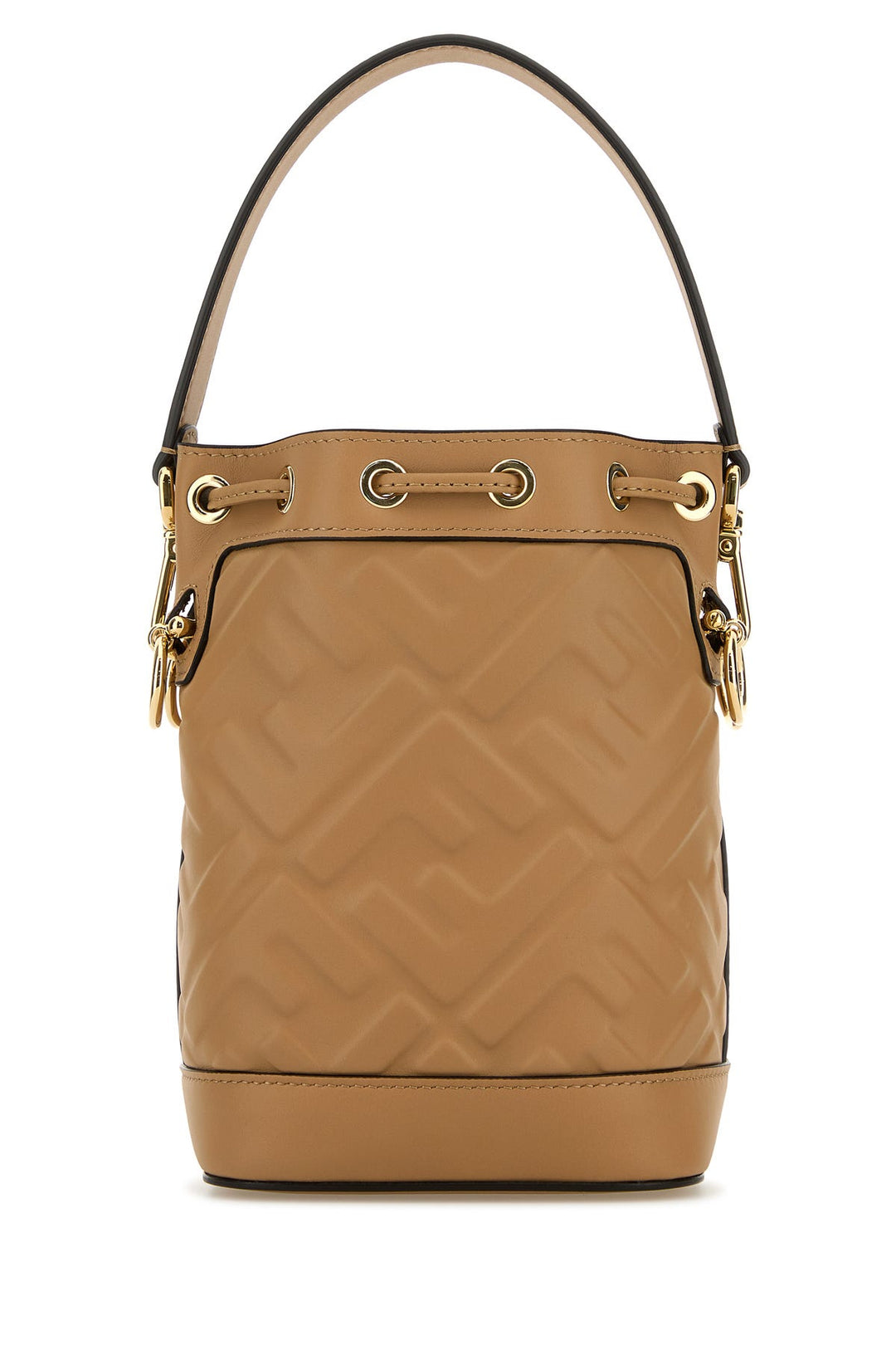 Beige leather Mon Tresor bucket bag