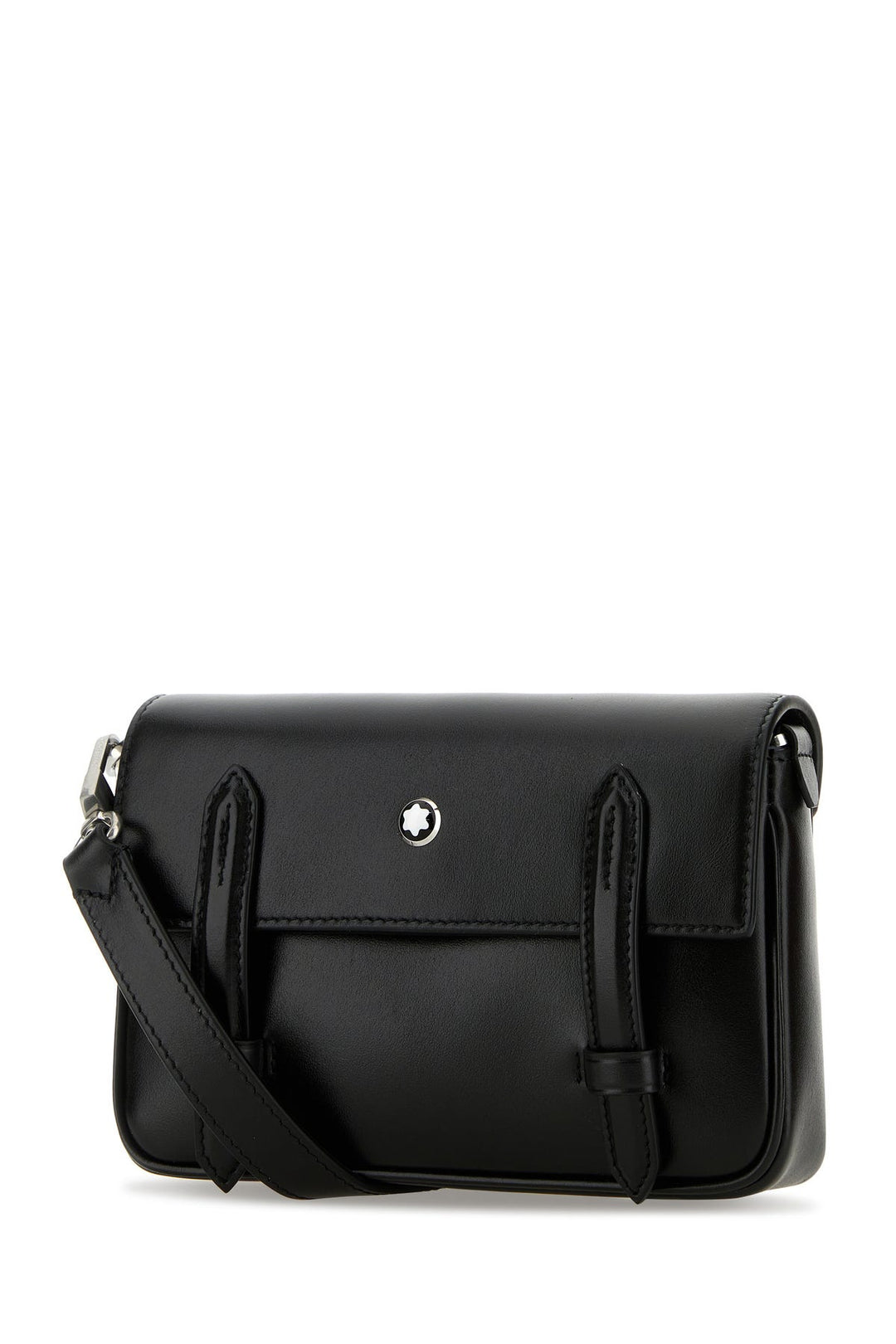 Black leather mini Meisterstuck crossbody bag