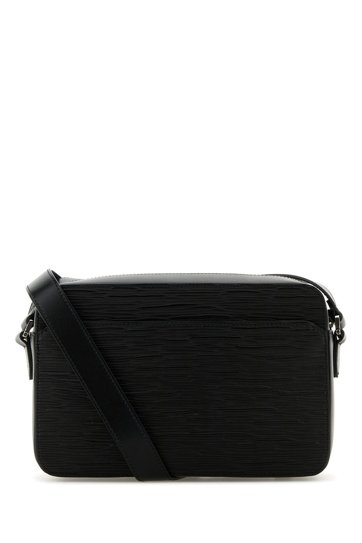 Black leather 4810 crossbody bag