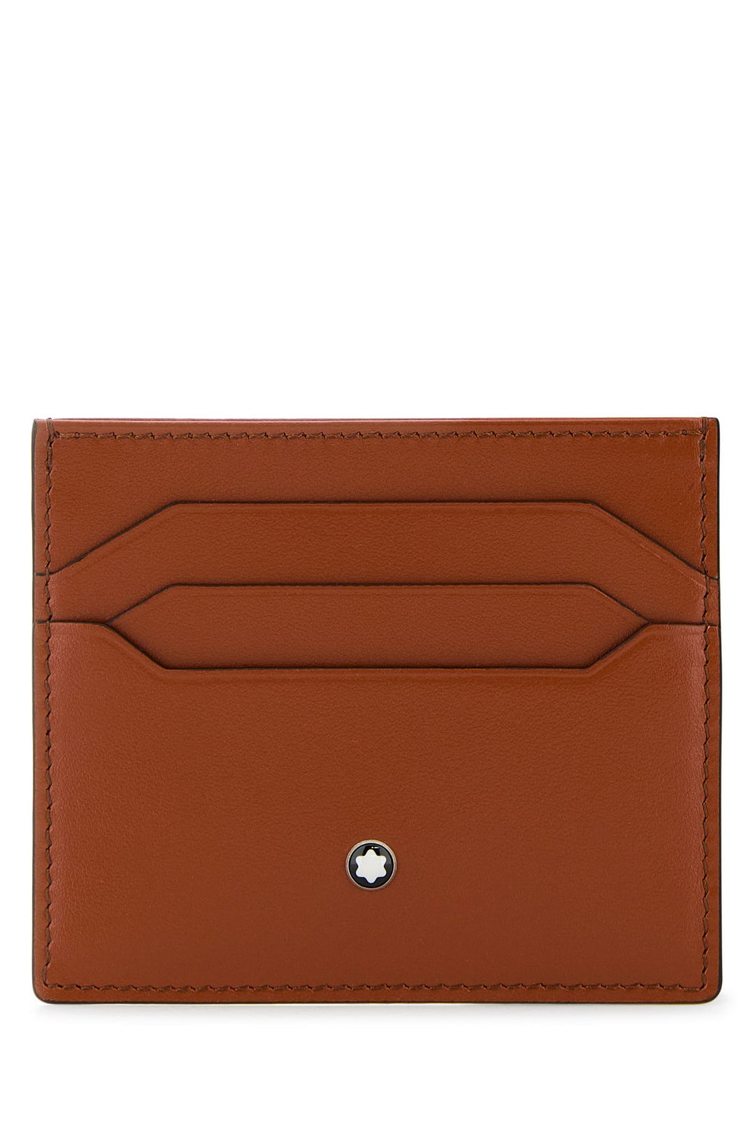 Dark orange leather cardholder