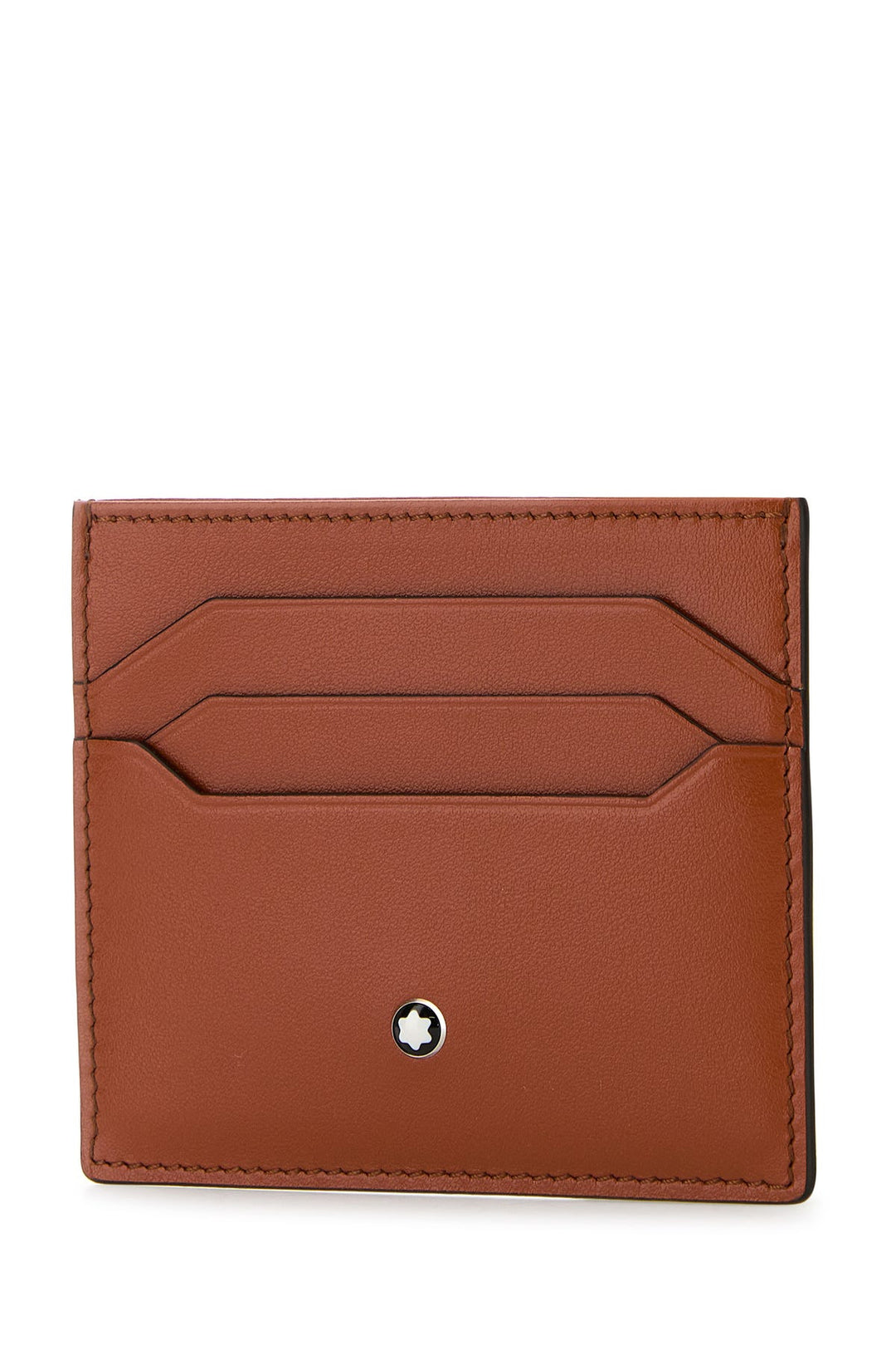 Dark orange leather cardholder