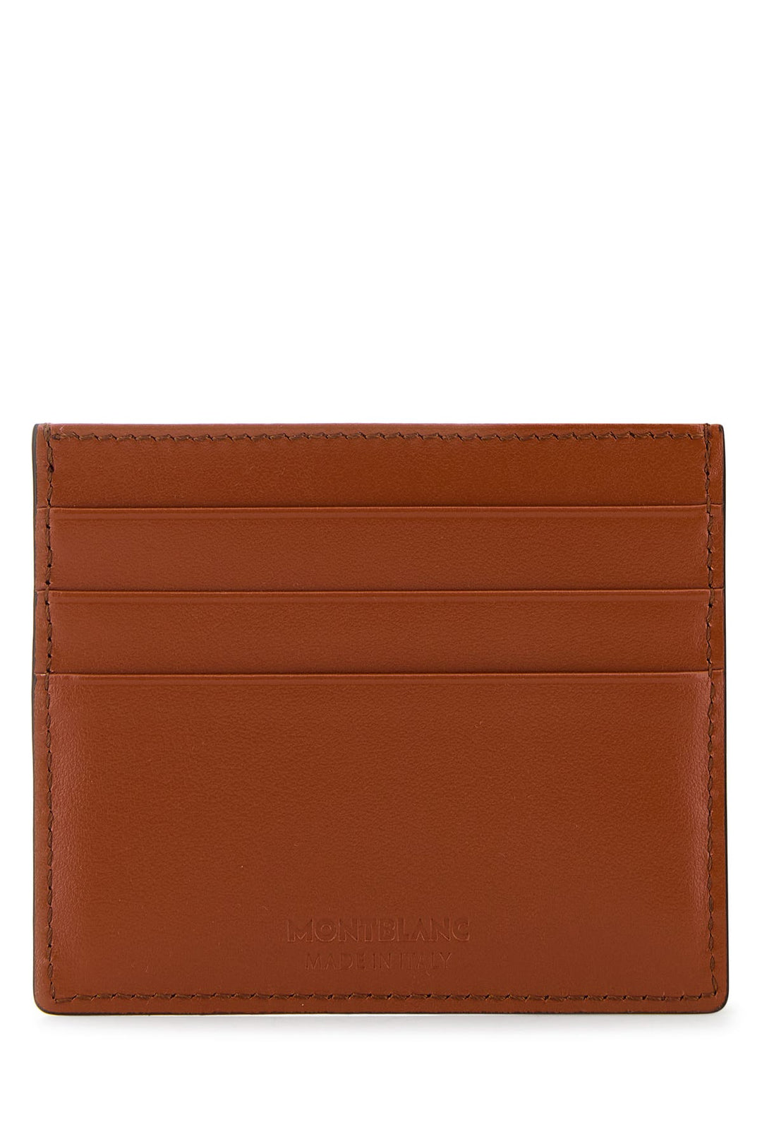 Dark orange leather cardholder