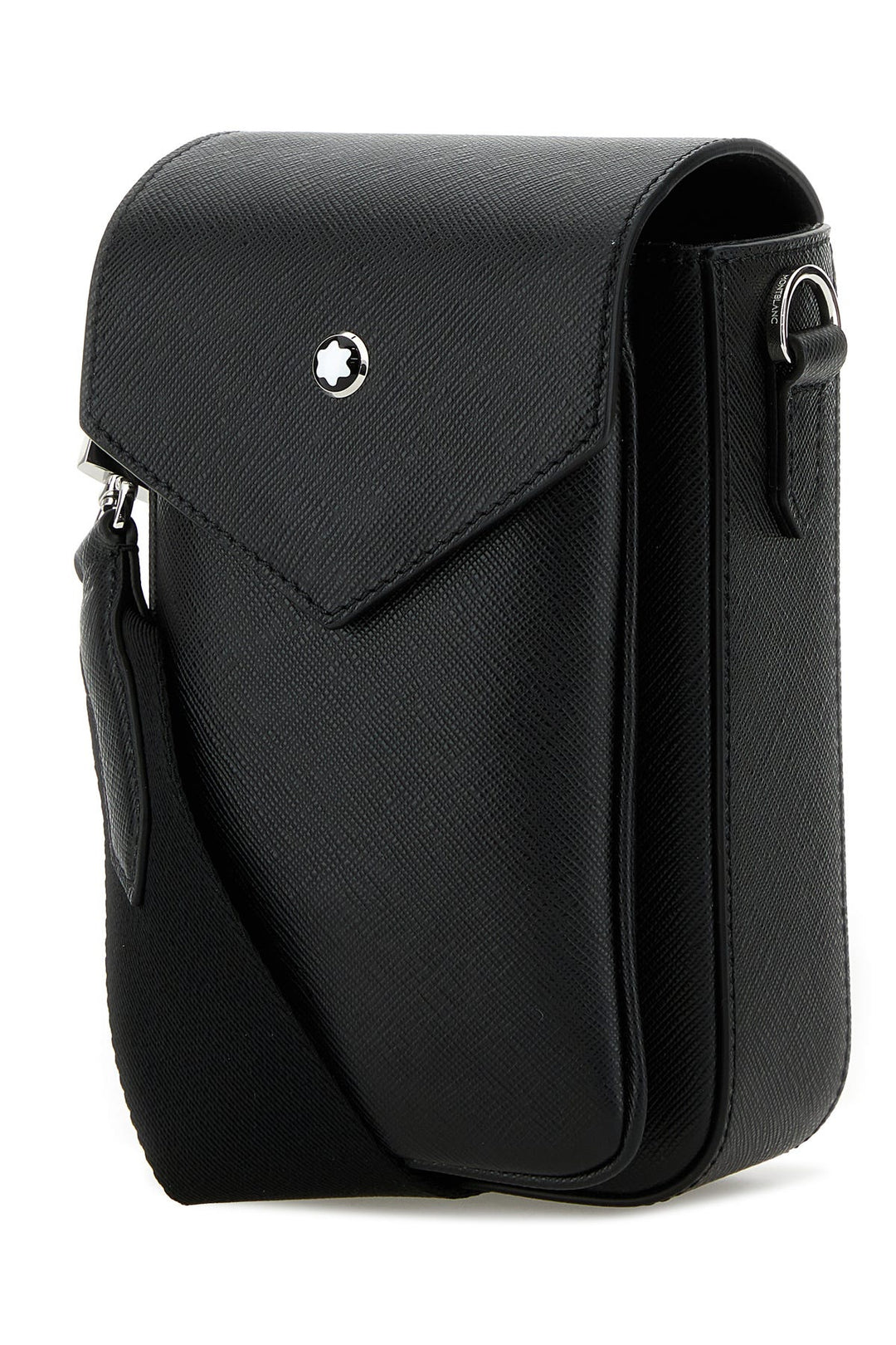 Black leather Messenger crossbody bag