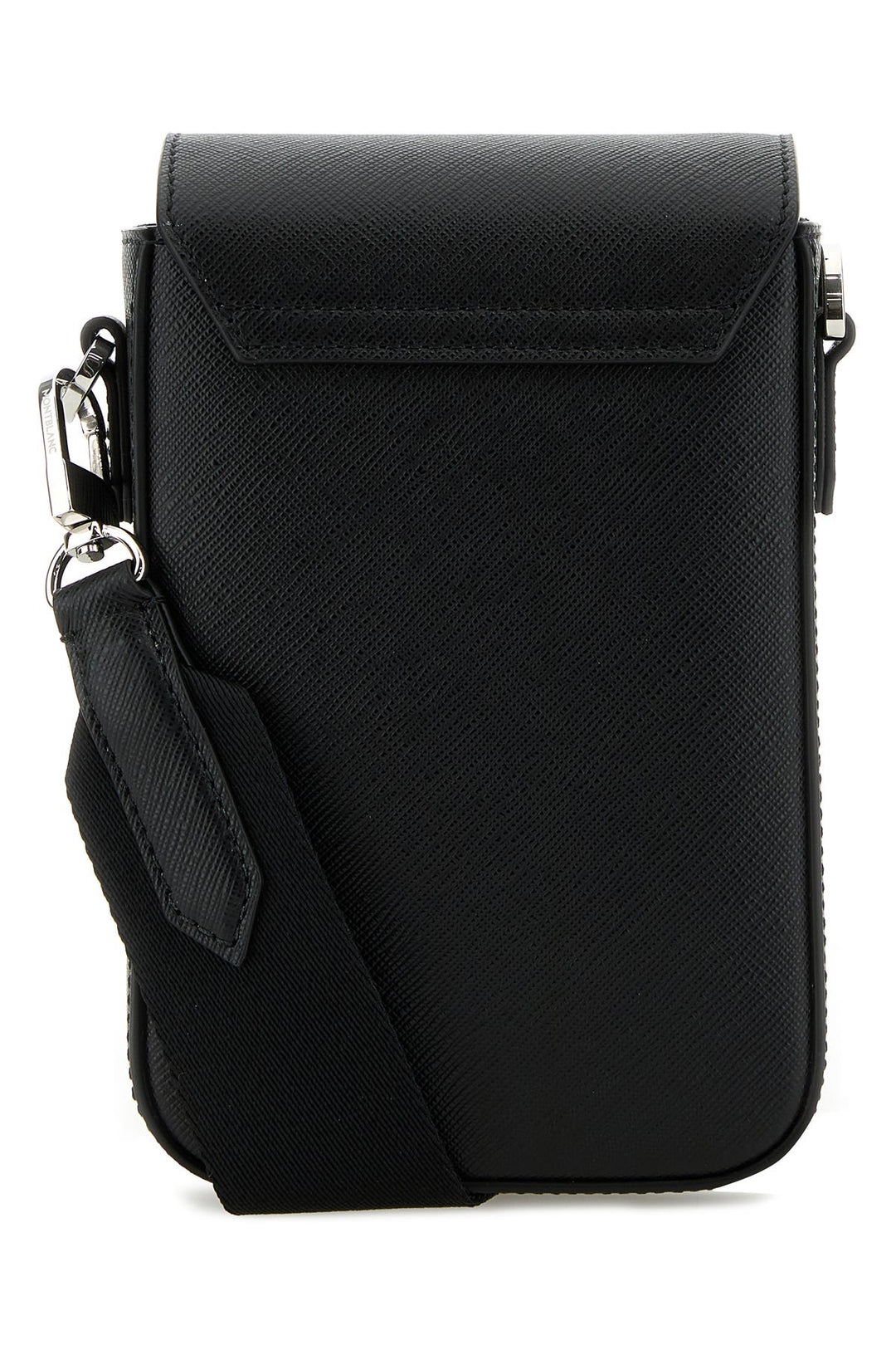 Black leather Messenger crossbody bag