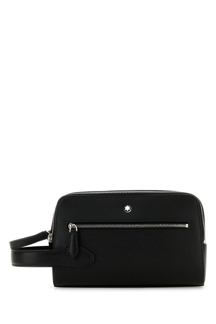 Black leather beauty case