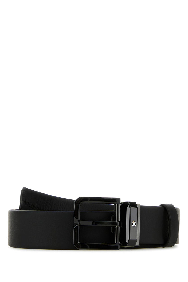 Black leather belt