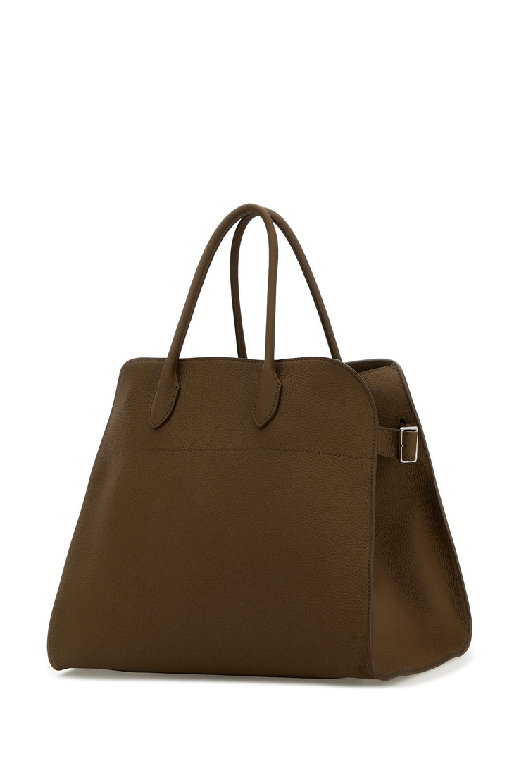 Chocolate leather Margaux handbag