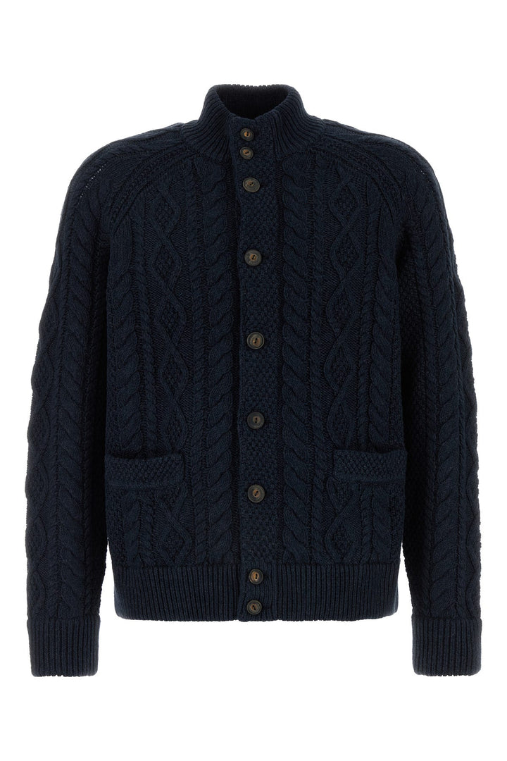 Dark blue cotton cardigan