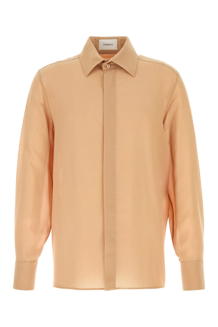 Peach crepe shirt