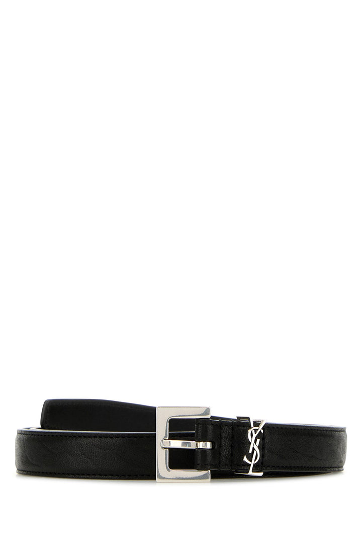 Black leather belt