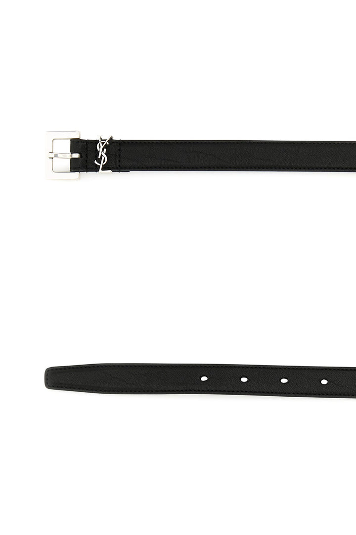 Black leather belt