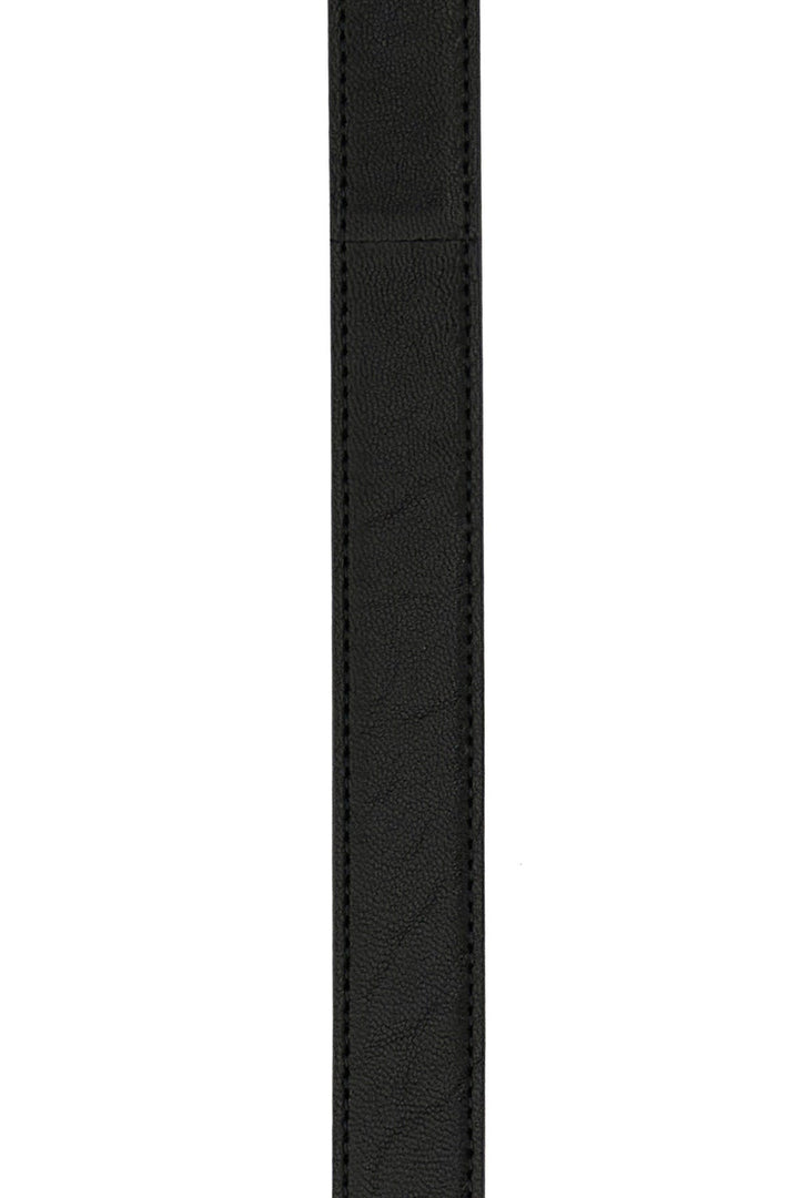 Black leather belt