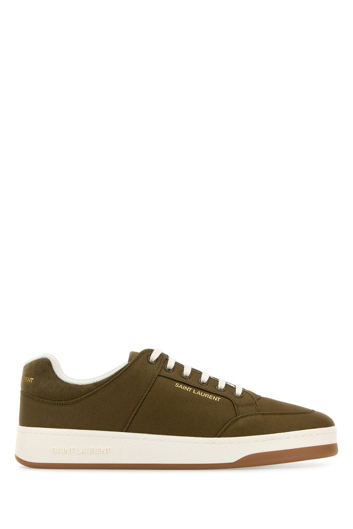 Army green gabardine SL/61 sneakers