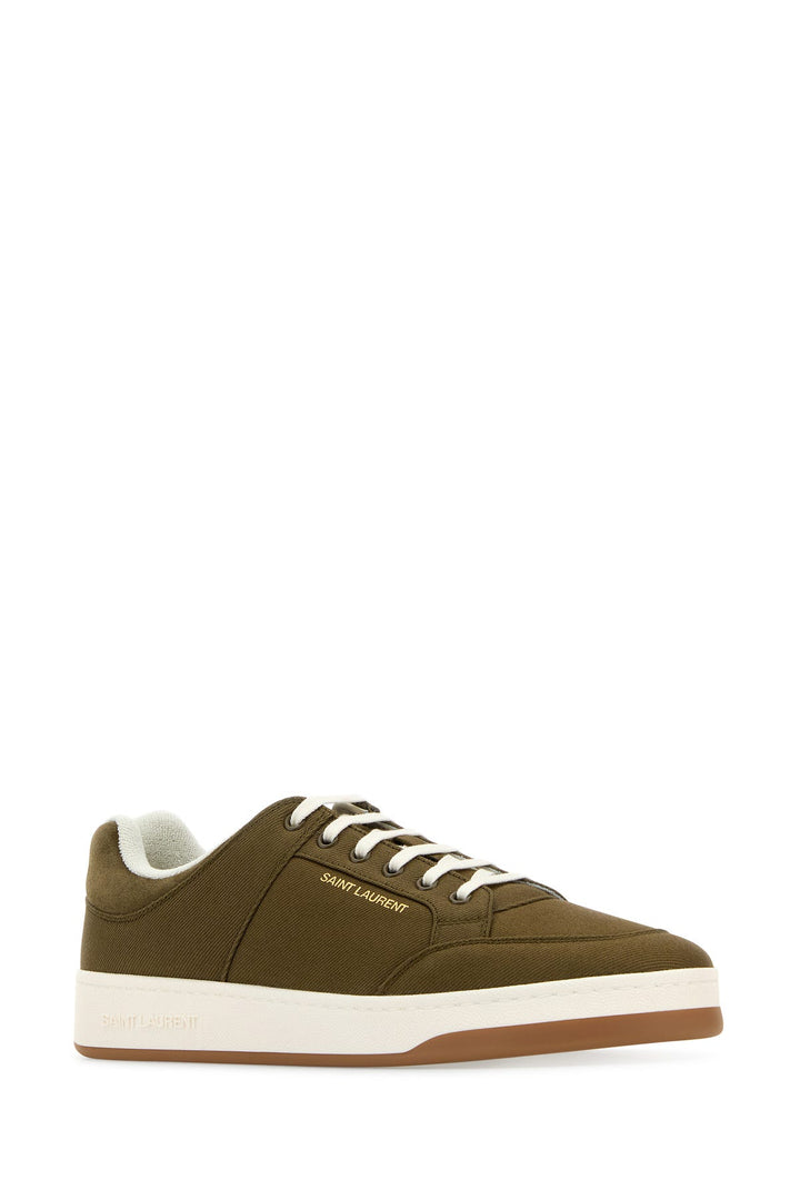 Army green gabardine SL/61 sneakers