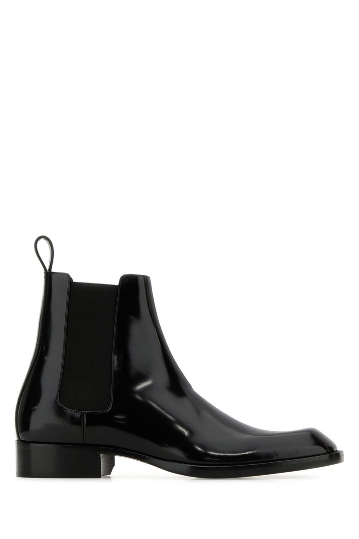 Black leather Vadim ankle boots