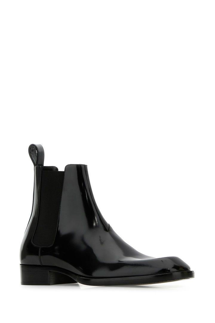 Black leather Vadim ankle boots