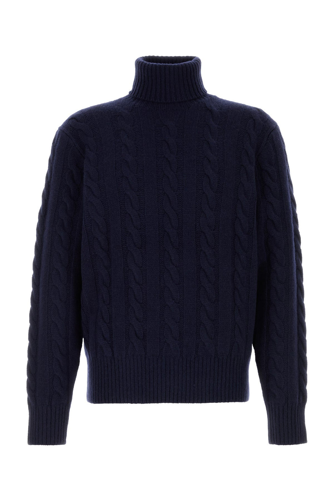 Navy blue wool blend sweater