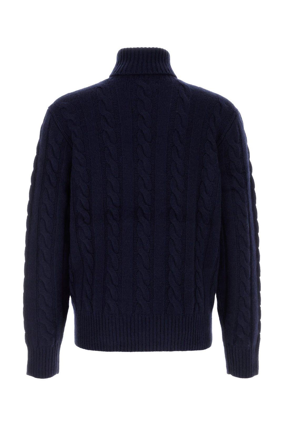 Navy blue wool blend sweater