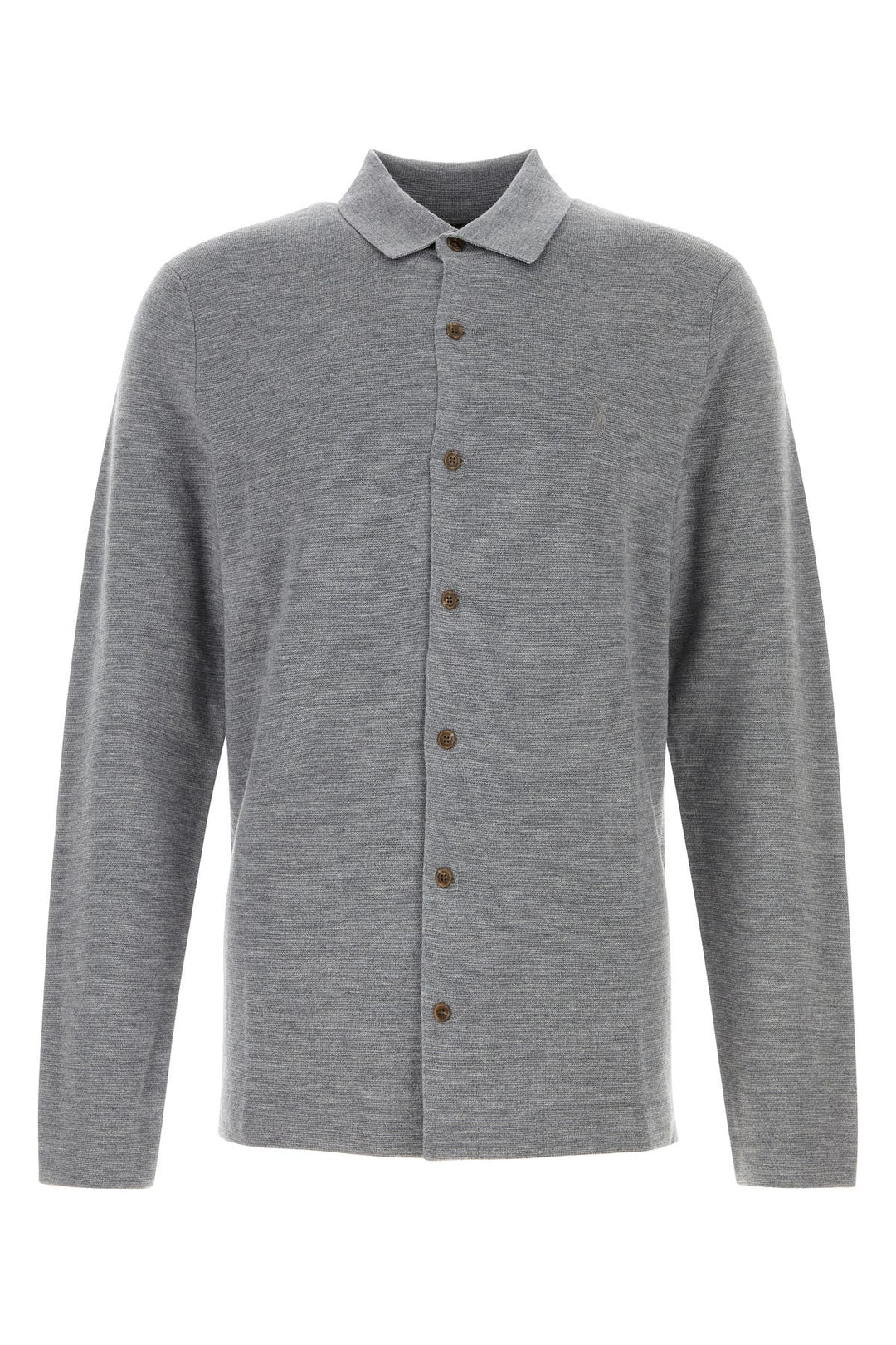 Grey wool cardigan