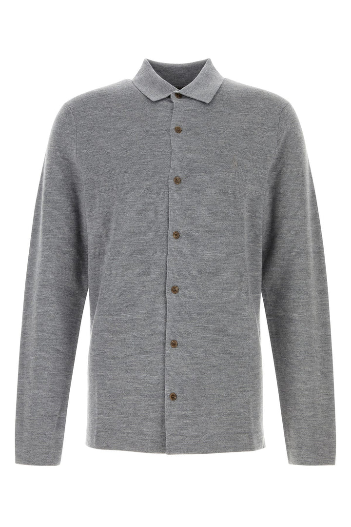 Grey wool cardigan