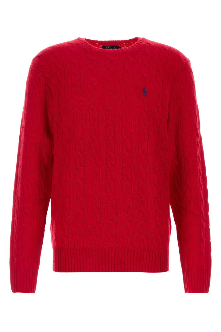 Red wool blend sweater Red cashmere sweater