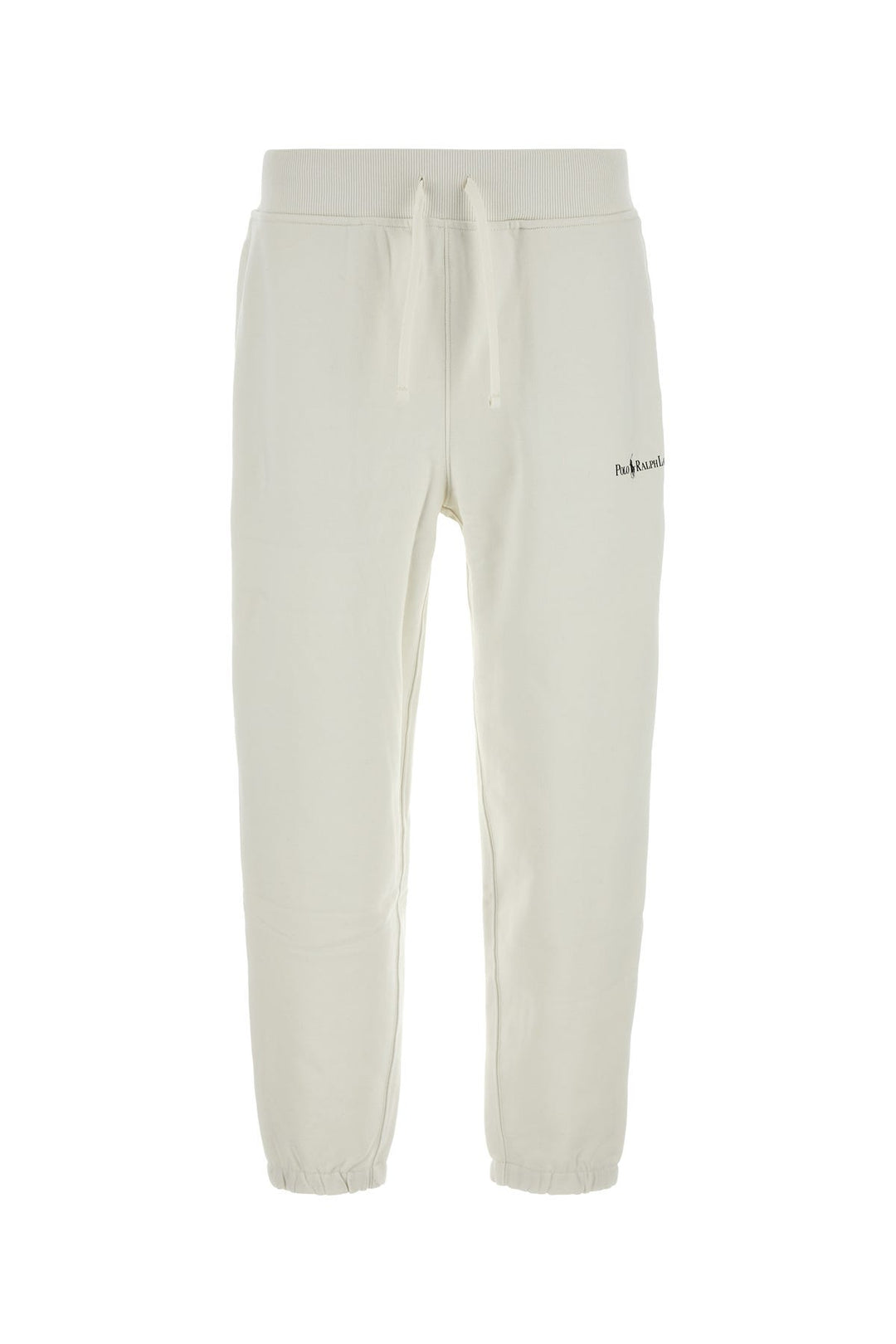 Ivory cotton blend joggers