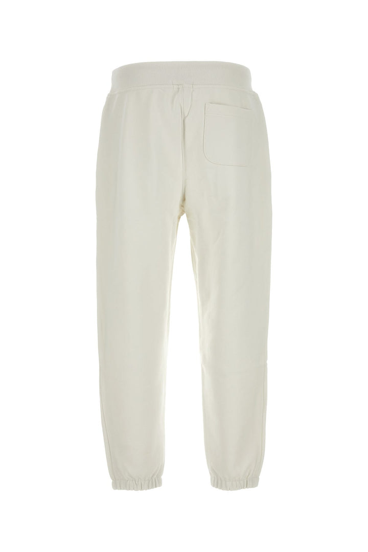 Ivory cotton blend joggers