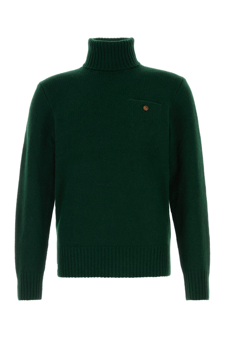 Dark green wool blend sweater