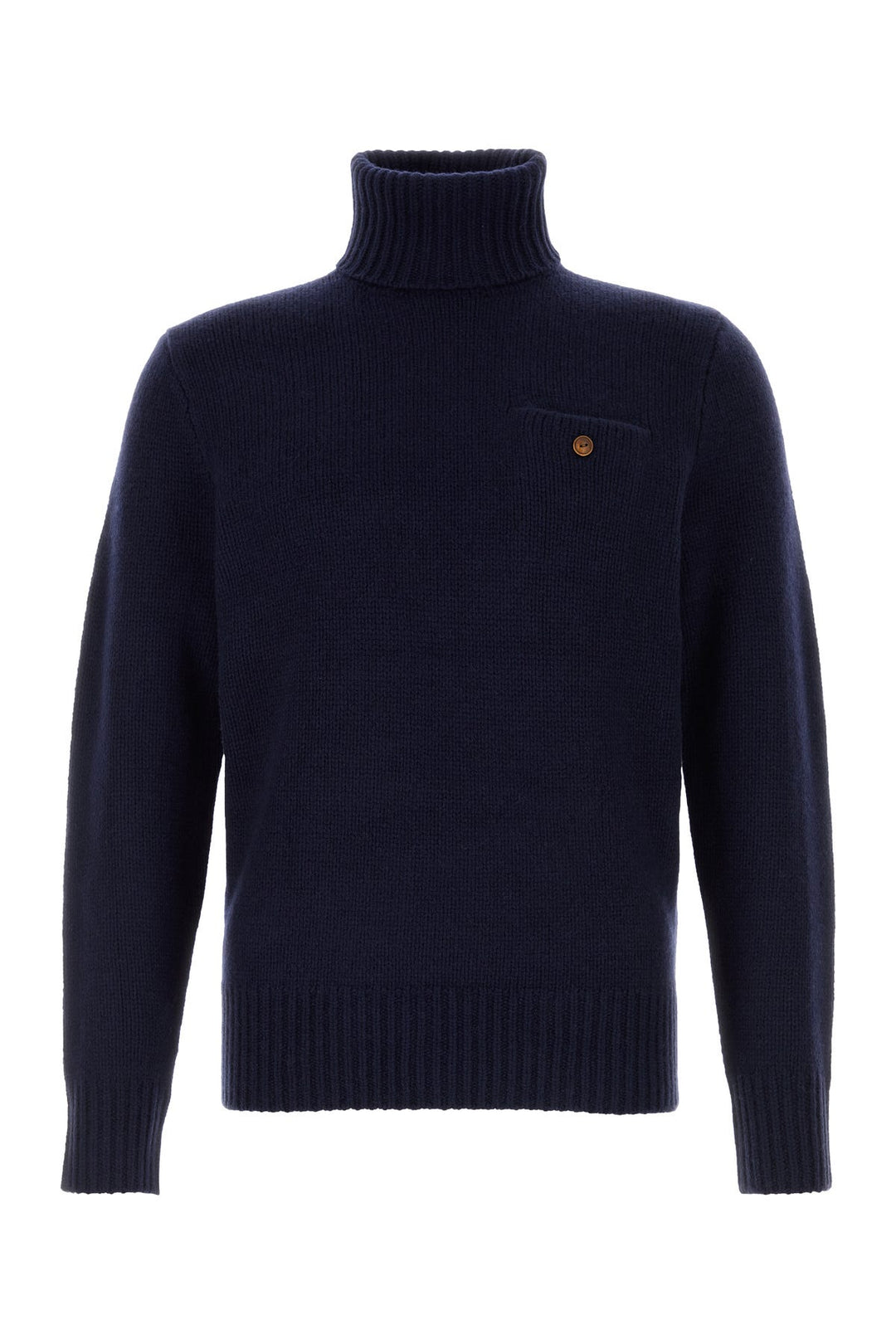 Navy blue wool blend sweater