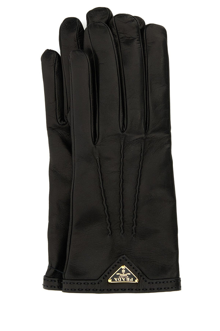 Black nappa leather gloves