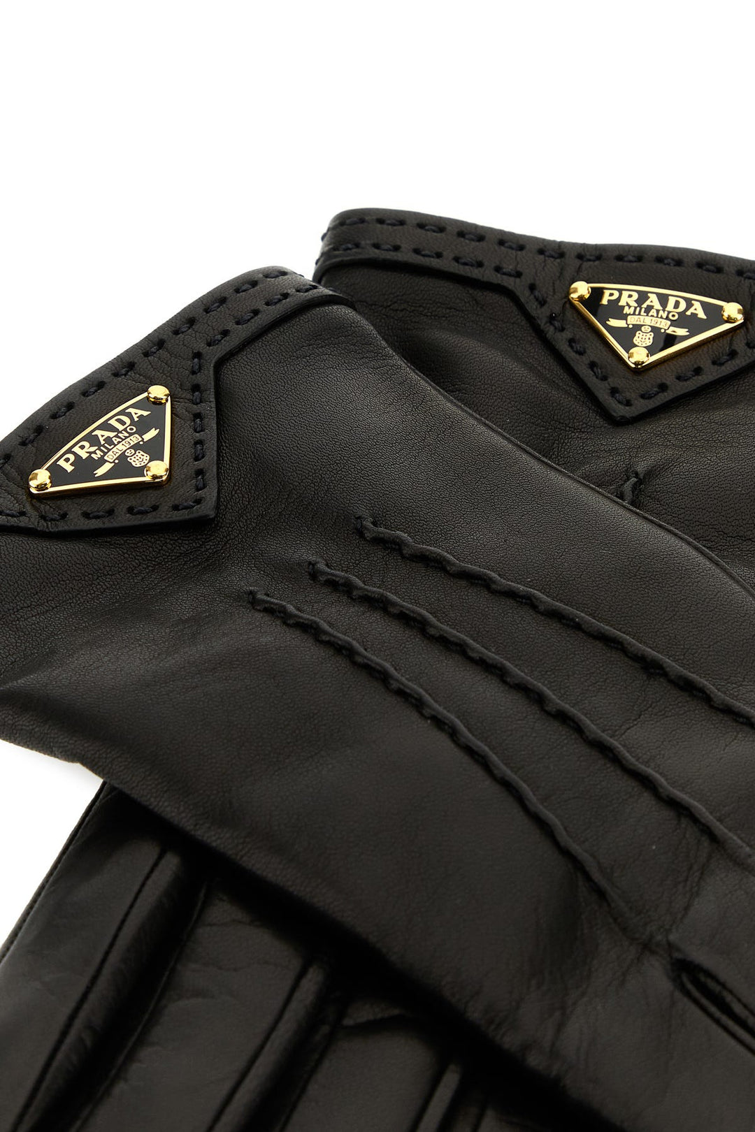 Black nappa leather gloves