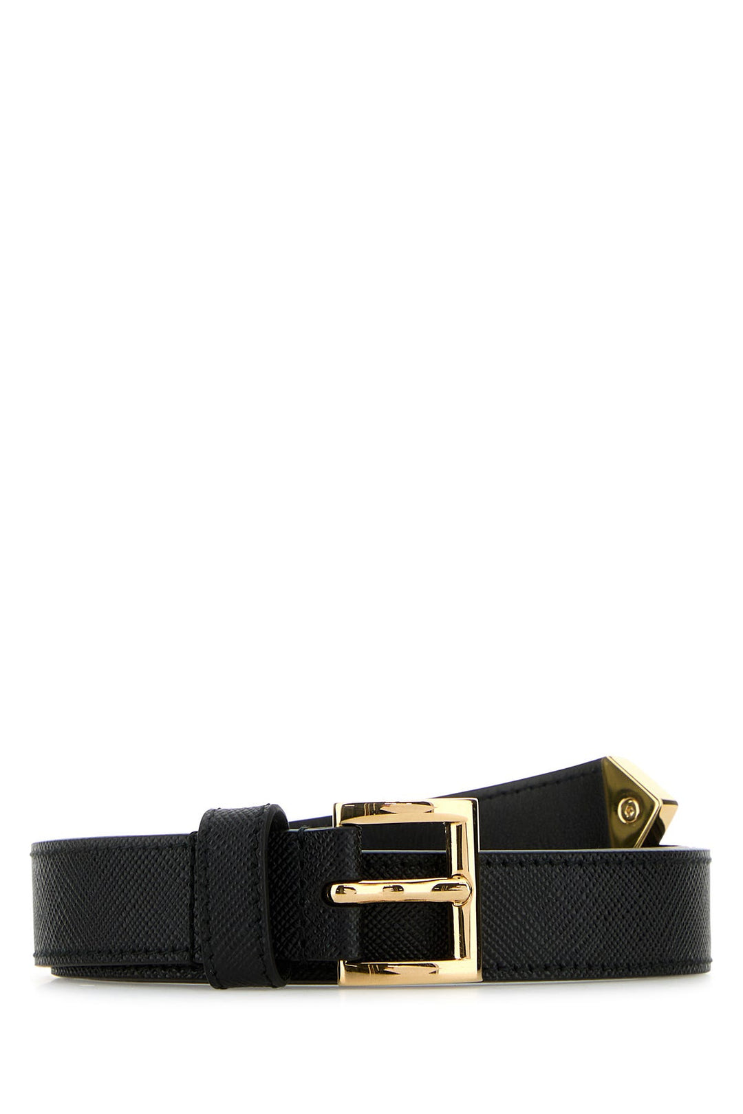 Black leather belt