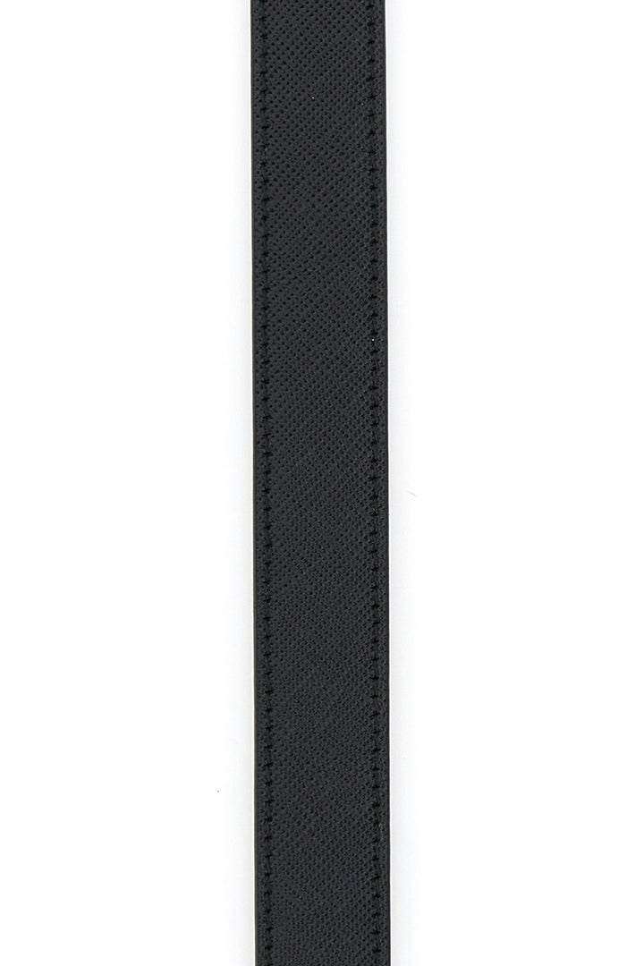 Black leather belt