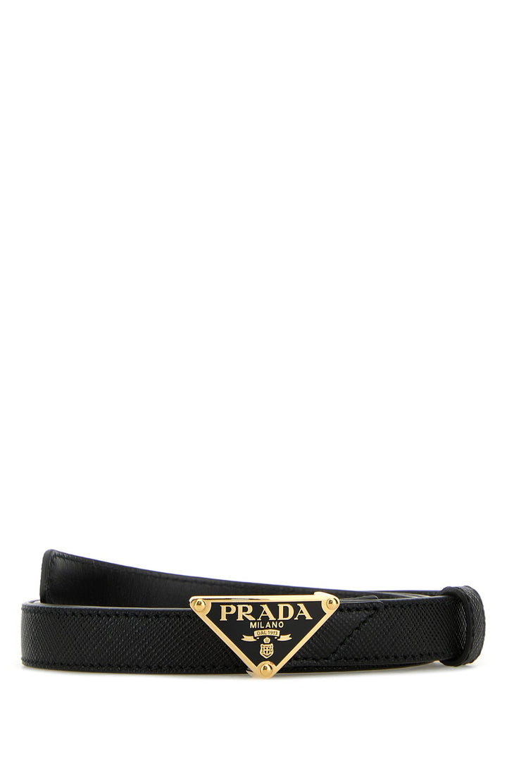 Black leather belt