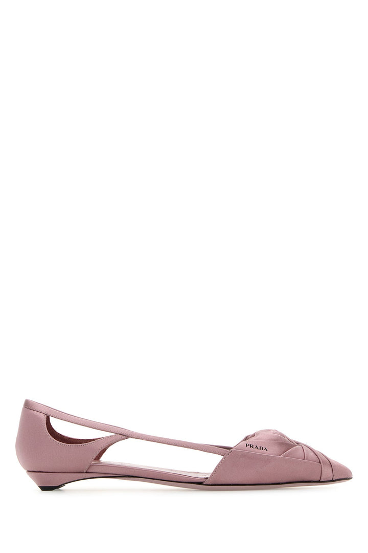 Pink satin ballerinas