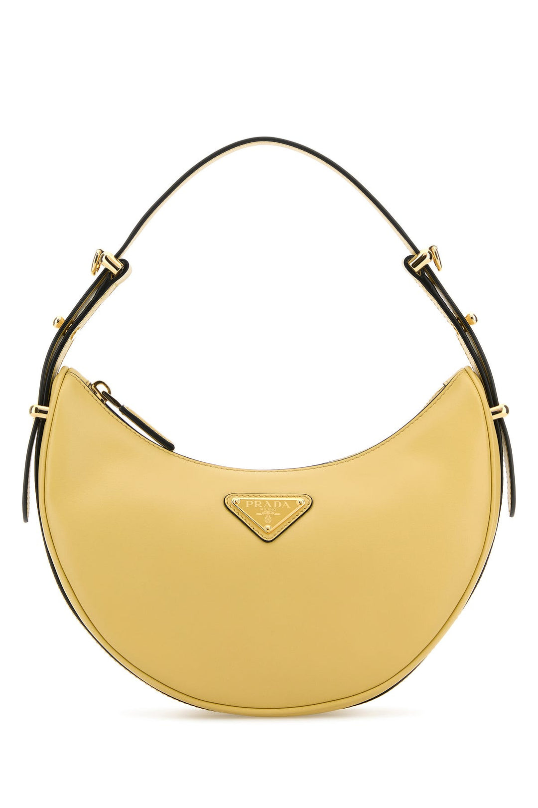 Pastel yellow leather ArquÃ¨ handbag