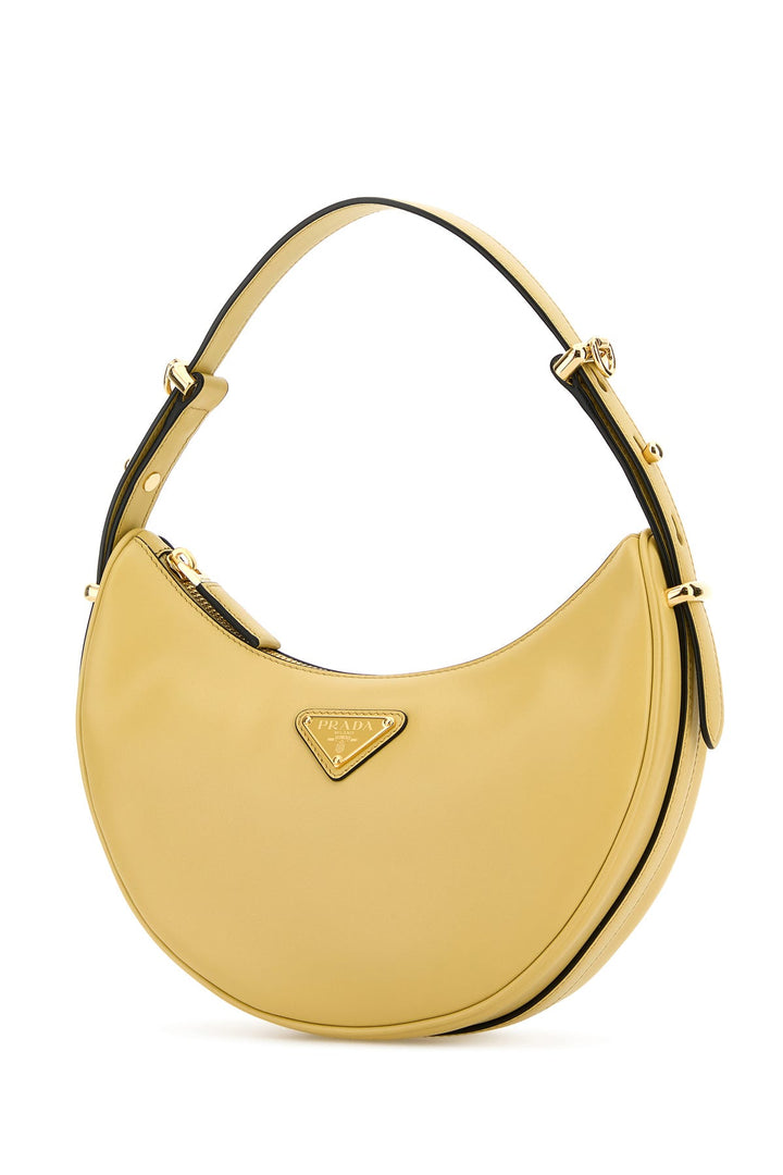 Pastel yellow leather ArquÃ¨ handbag