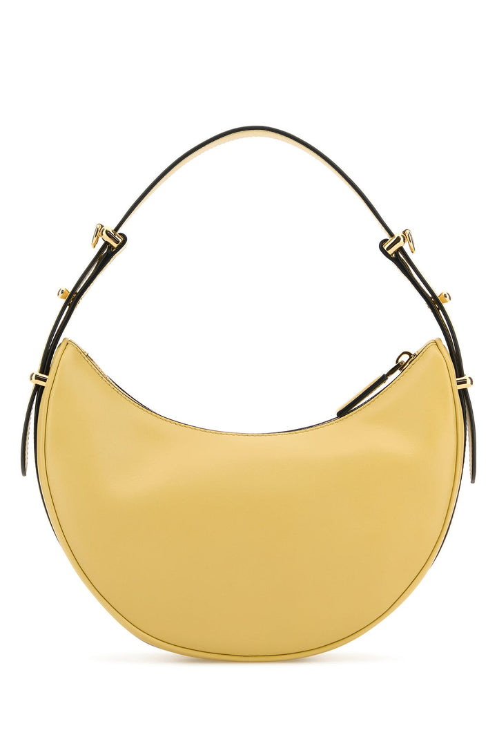 Pastel yellow leather ArquÃ¨ handbag