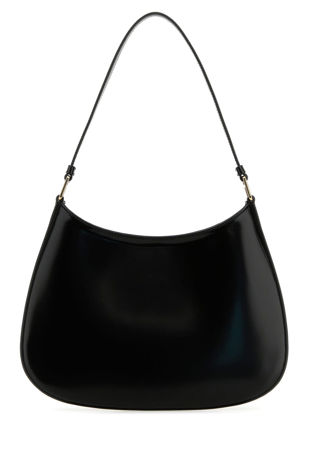 Black leather Cleo shoulder bag