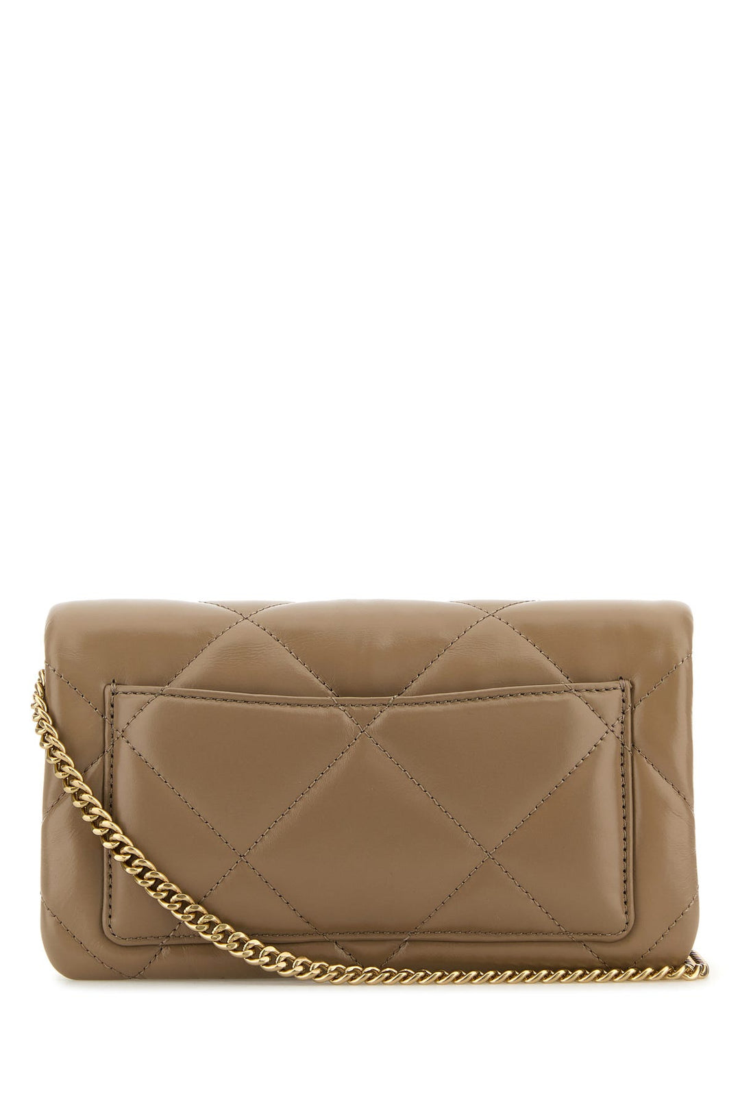 Dove grey leather Kira clutch