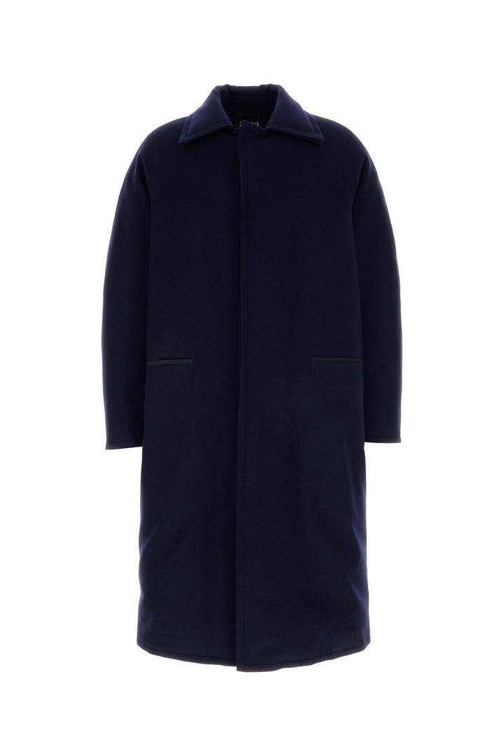 Navy blue wool coat