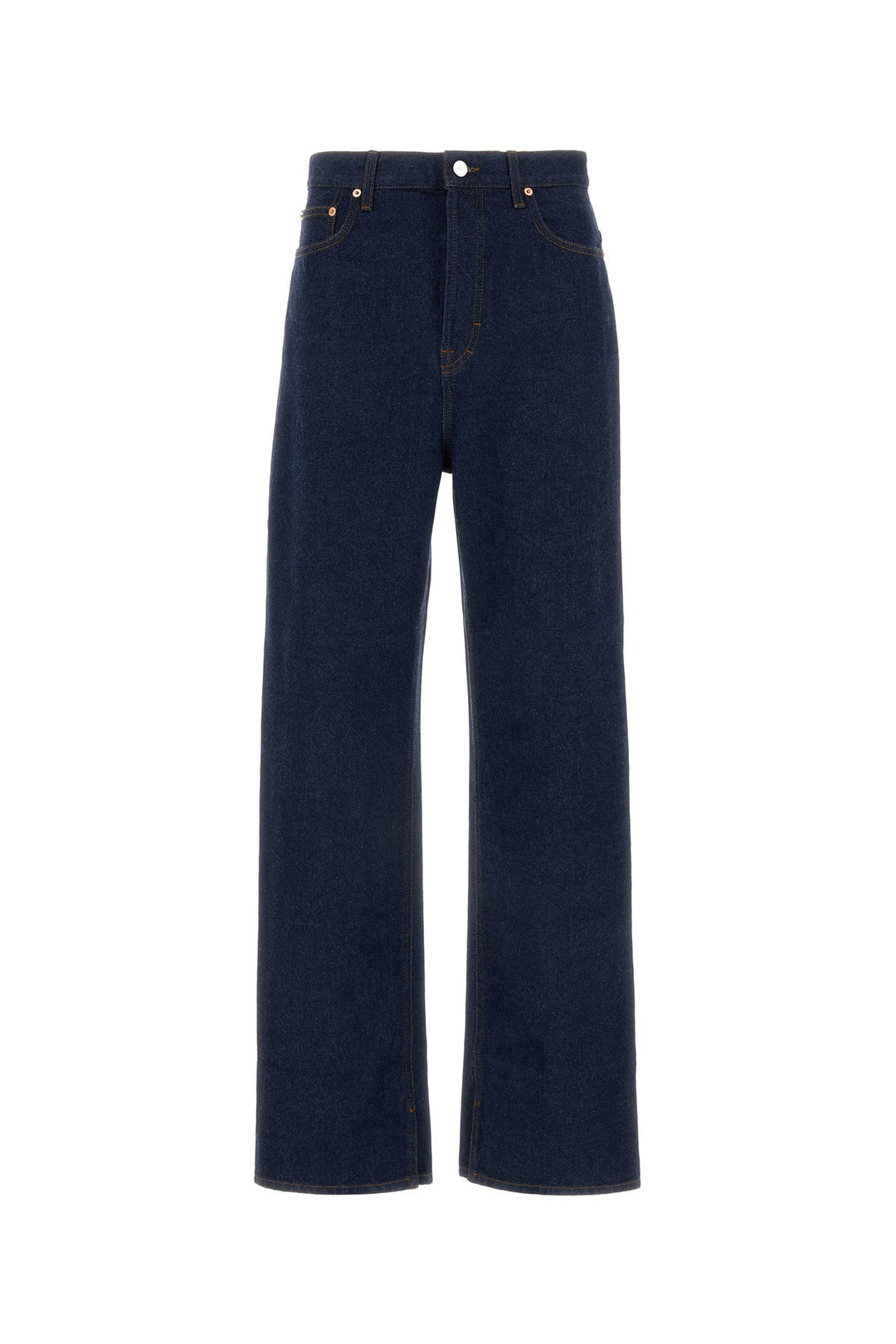 Blue denim wide-leg jeans