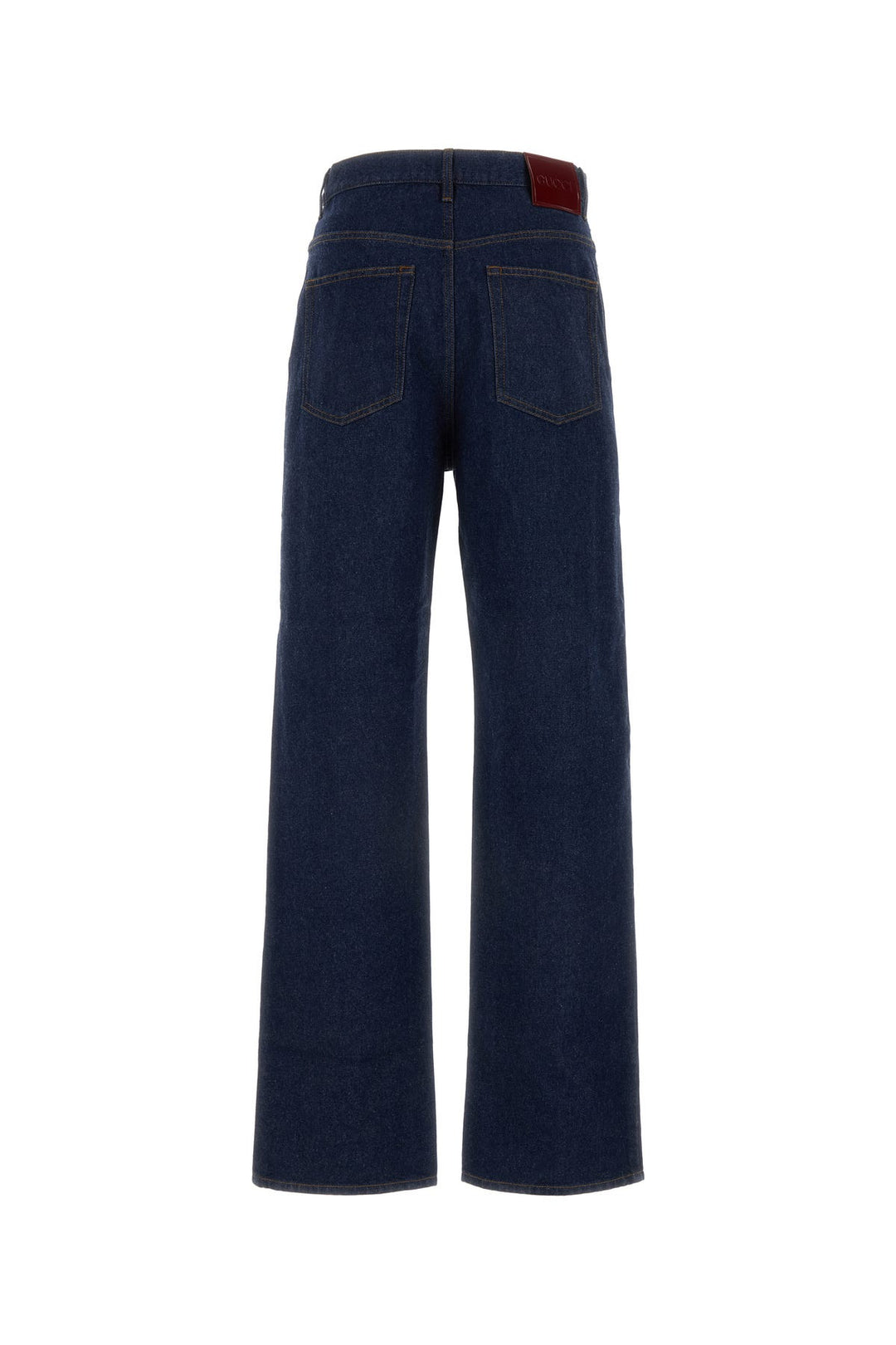 Blue denim wide-leg jeans